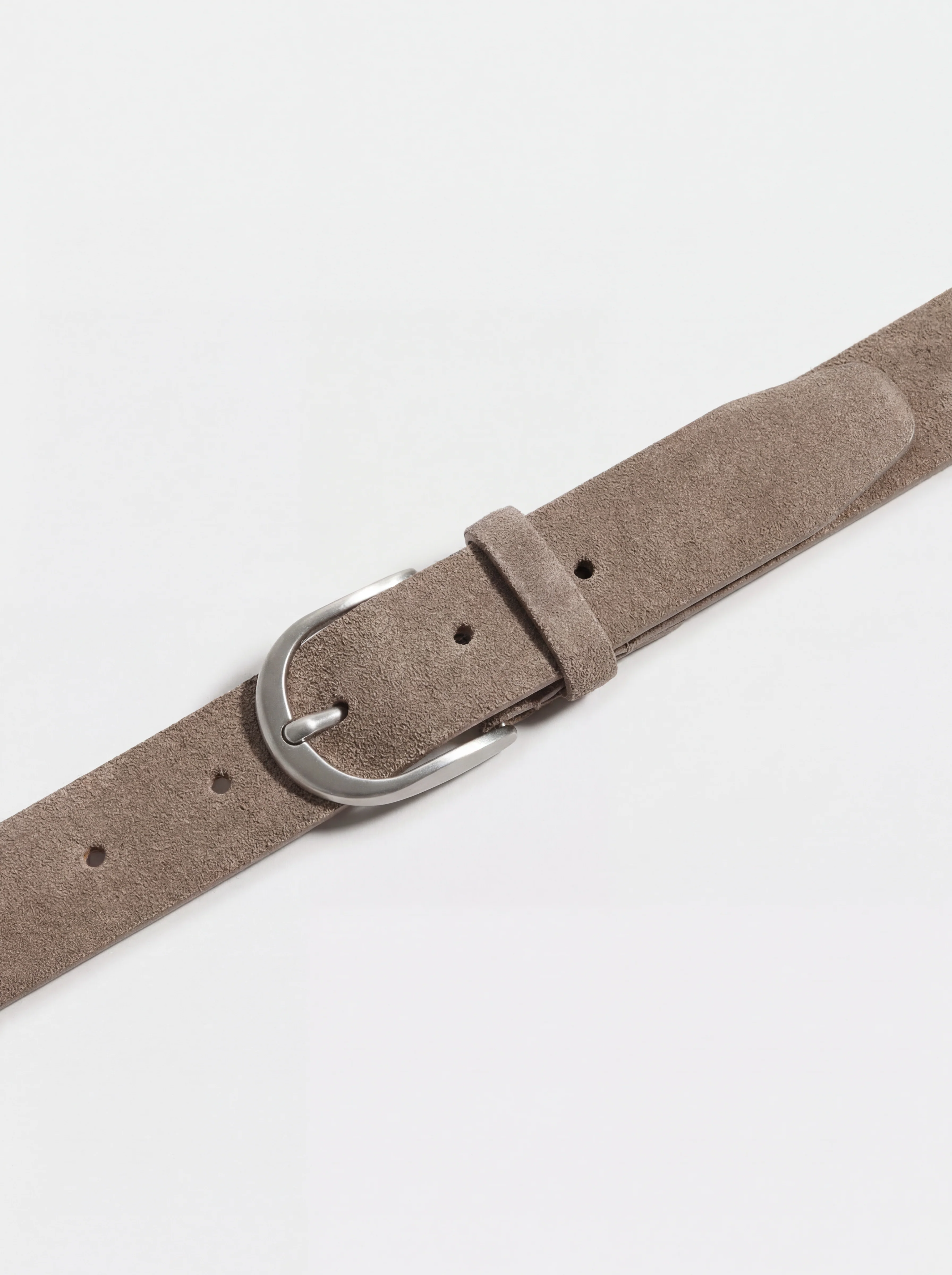 Taupe suede belt - Made in Italy - Image 3