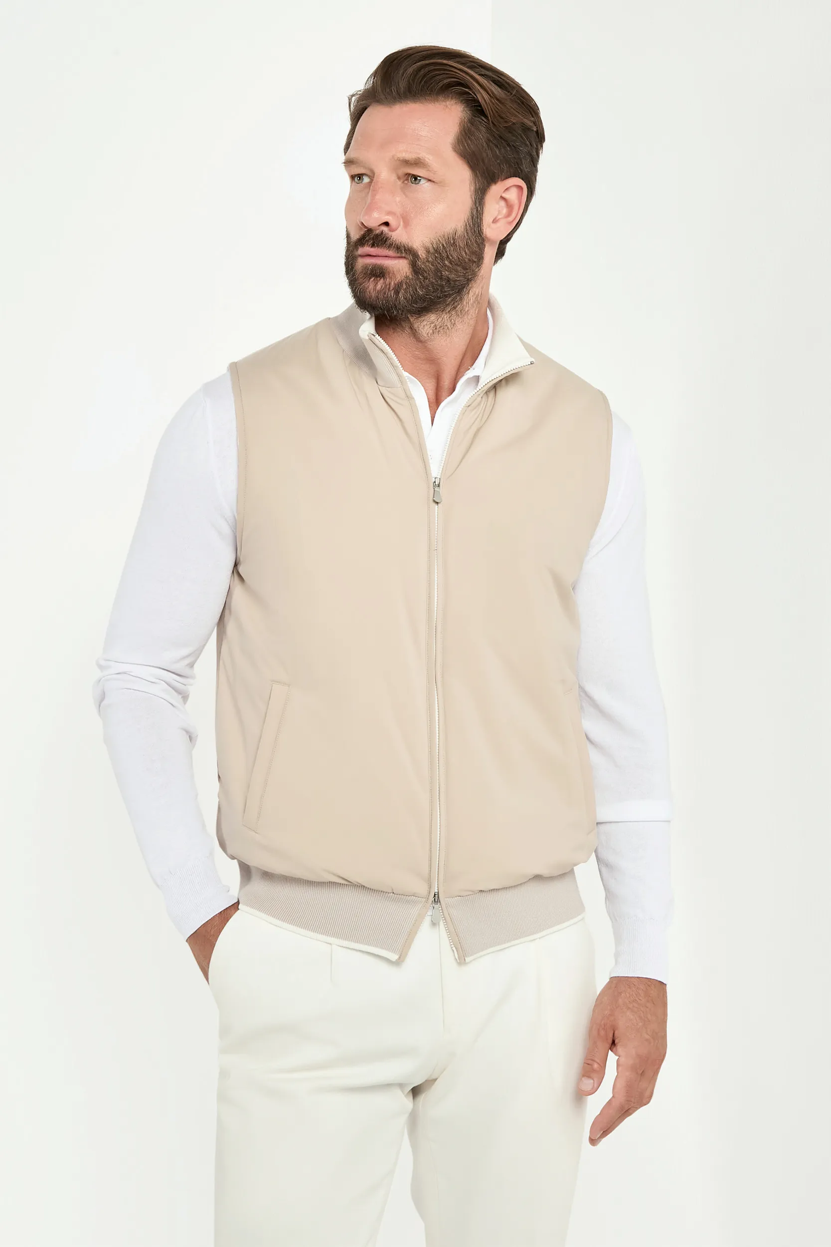 Taupe vest - Made in Italy - Image 2