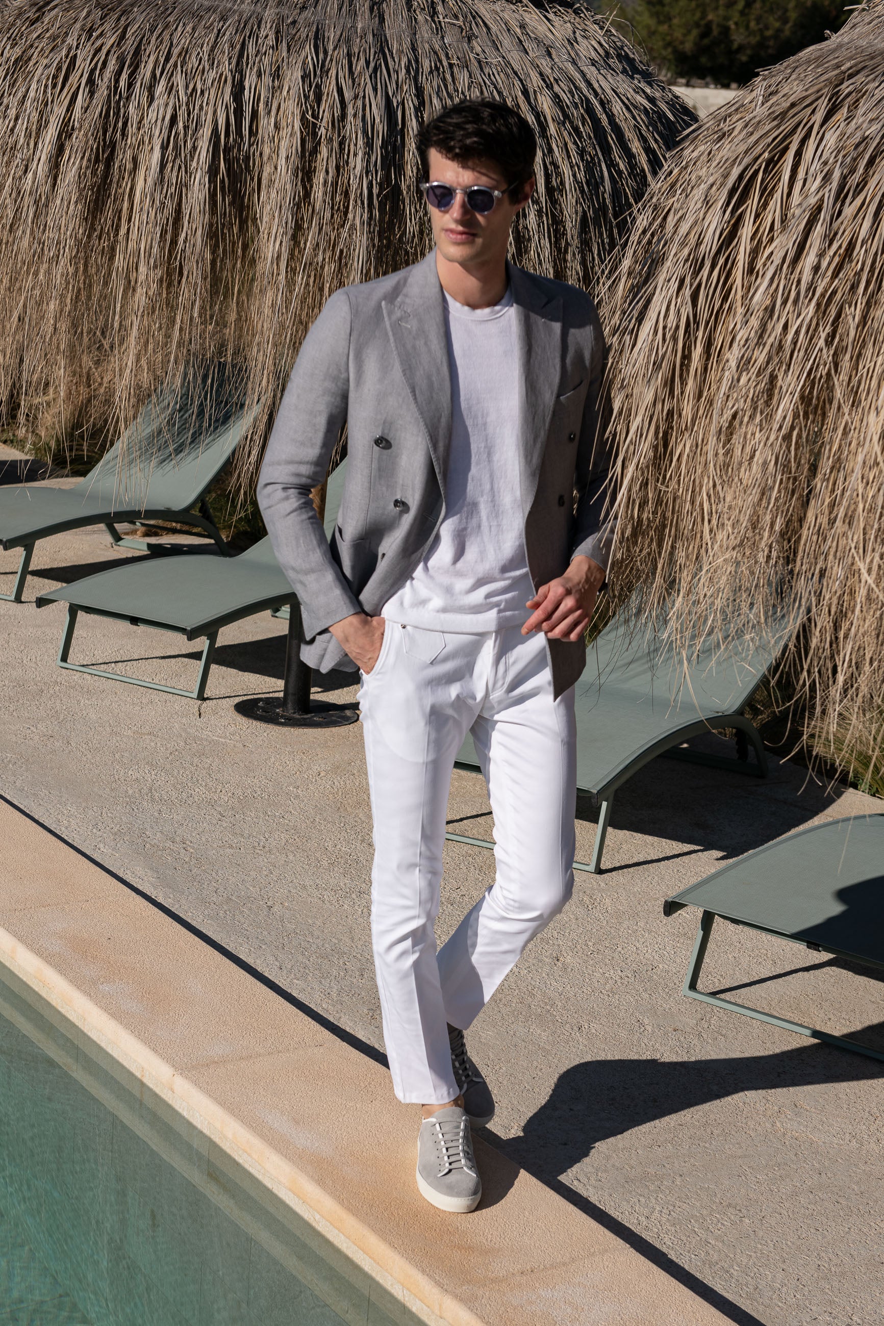 White cotton Sirmione trousers - Made in Italy - Image 4