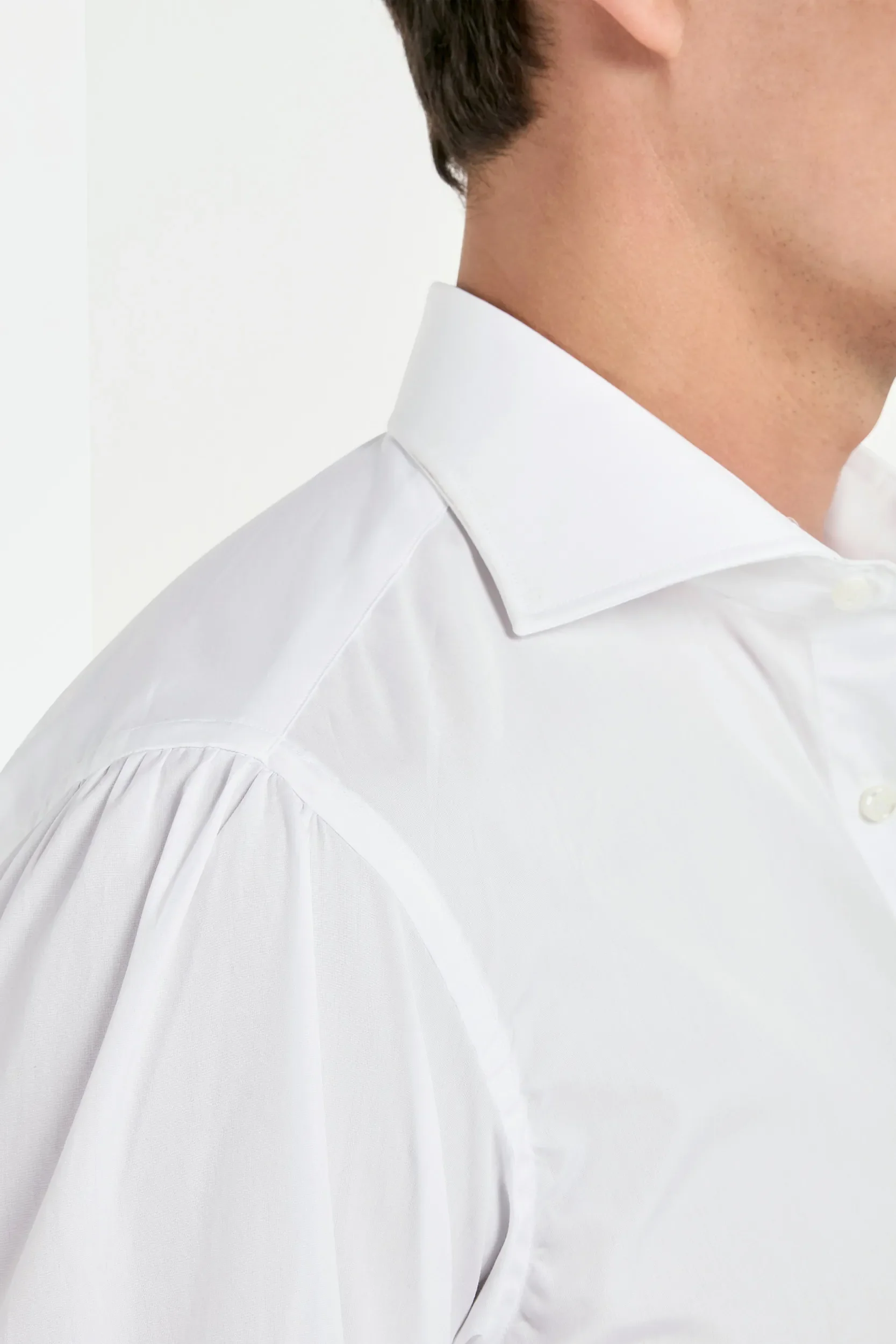 White premium Sartoriale cotton shirt - Made in Italy - Image 2