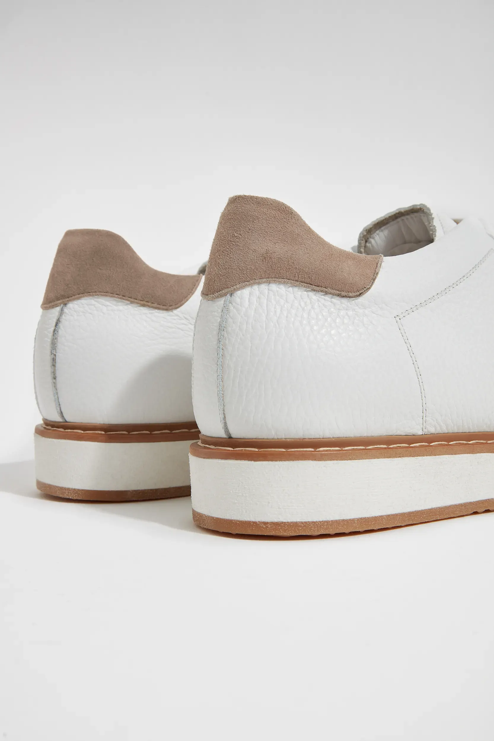 White grained sneakers - Made in Italy - Image 5