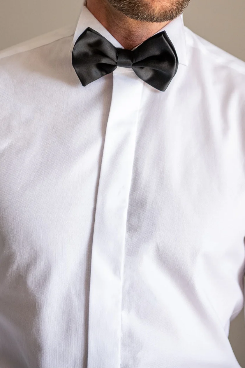 White tuxedo Shirt - Made in Italy - Image 2