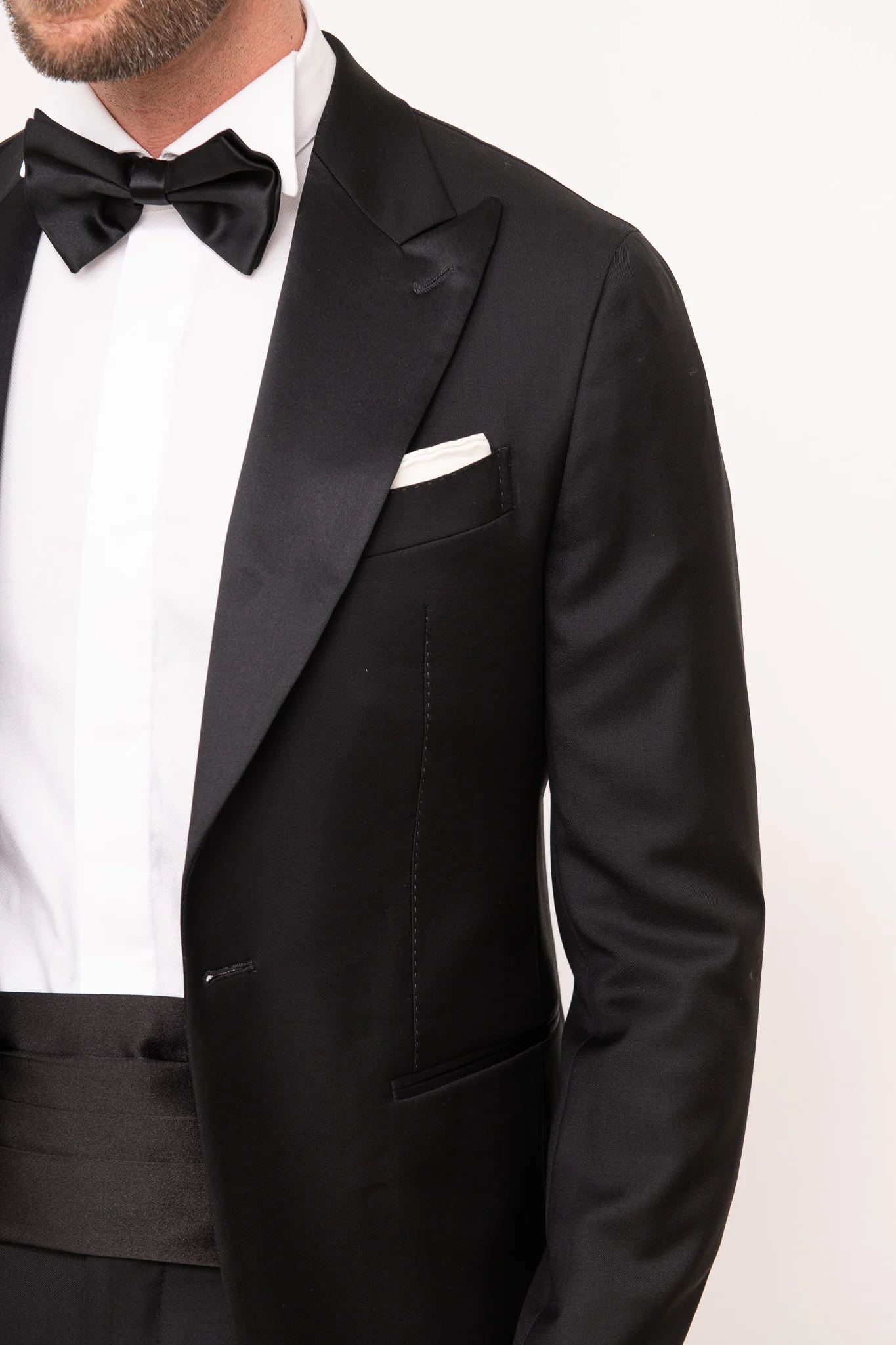 White tuxedo Shirt - Made in Italy - Image 3