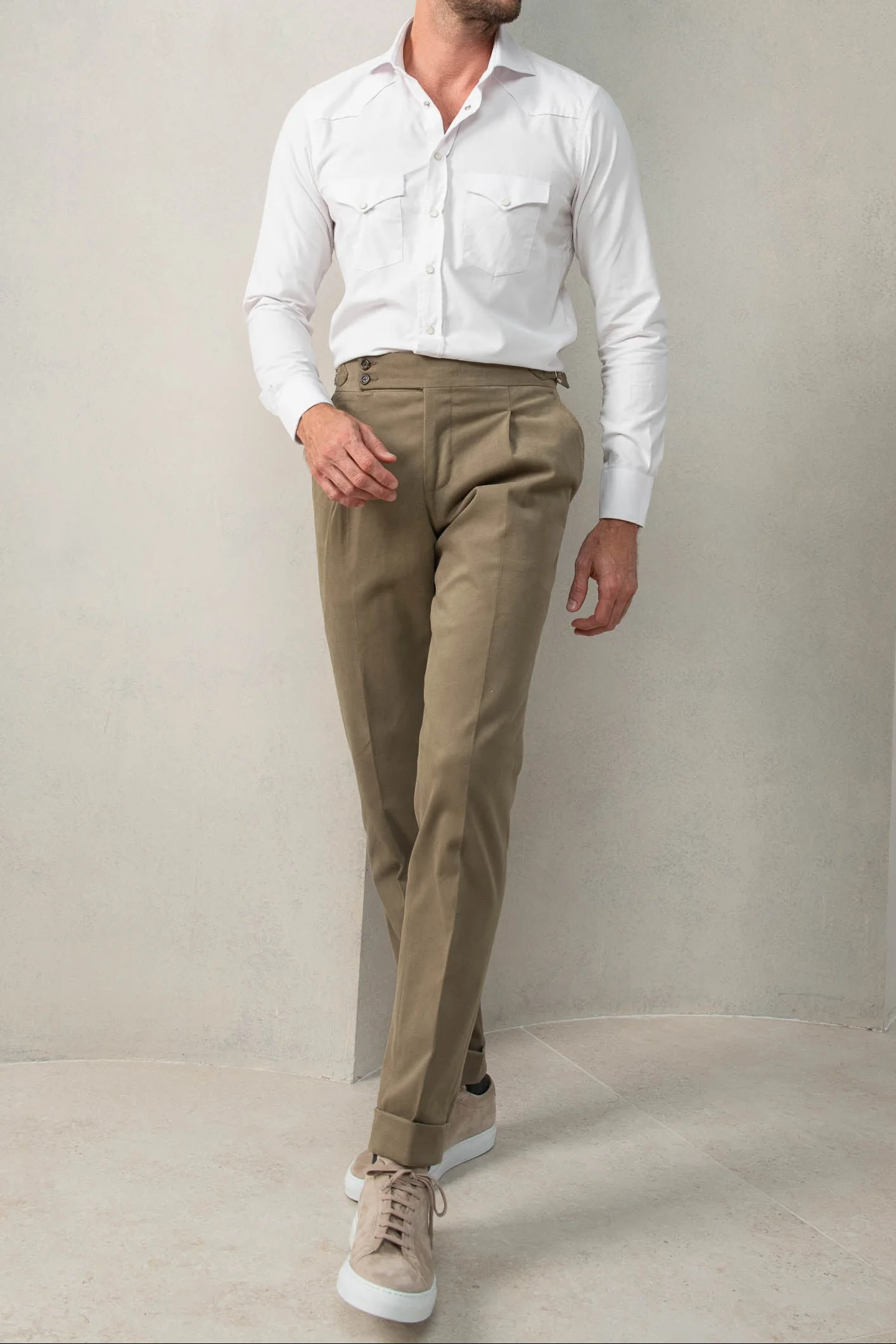 White velvet effect western shirt - Made in Italy - Image 4